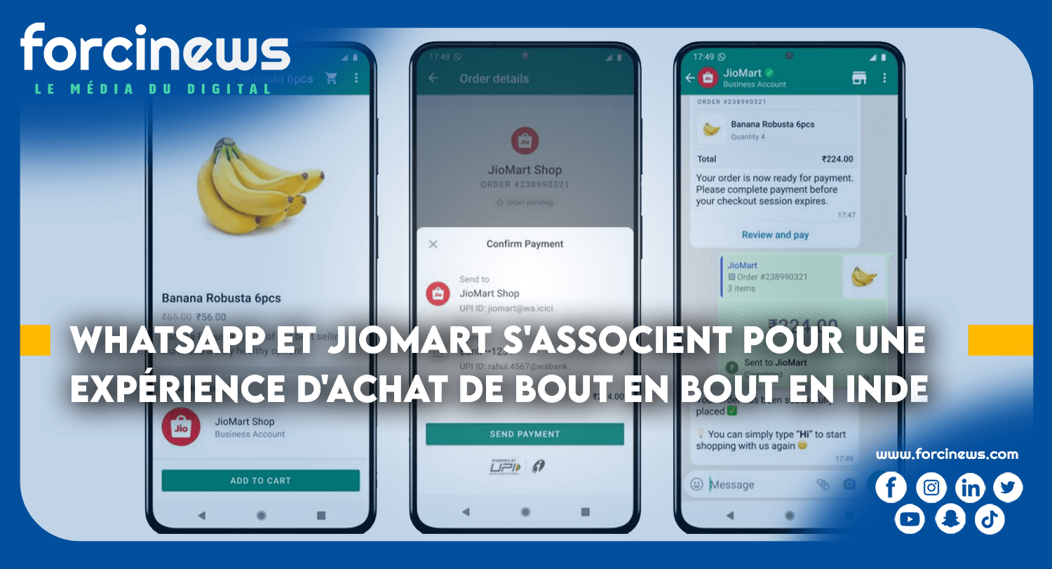WhatsApp et JioMart s'associent pour une Expérience d'Achat de bout en bout en Inde | Forcinews