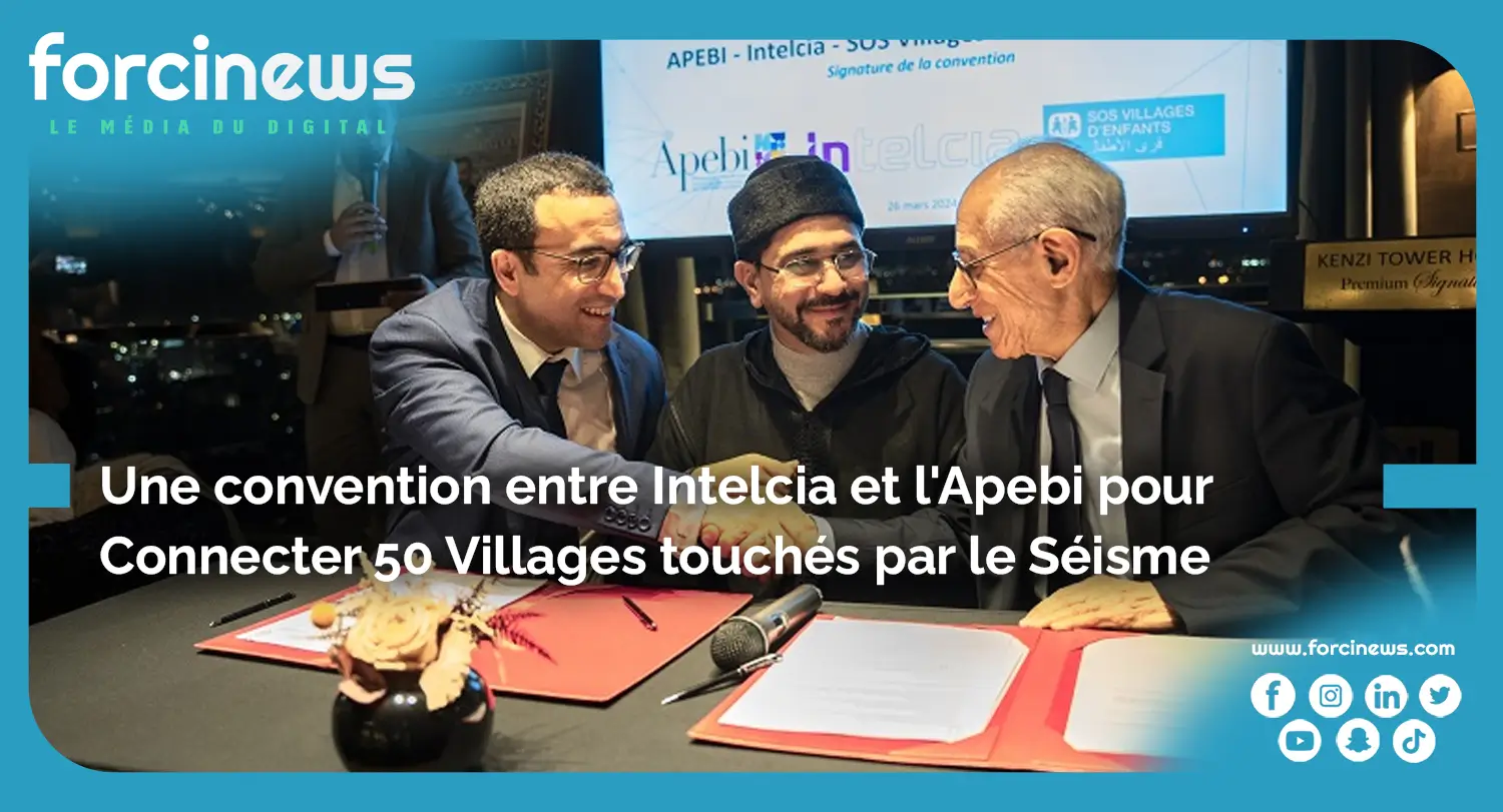 Une convention entre Intelcia et Apebi pour Connecter 50 Villages Sinistrés - Forcinews